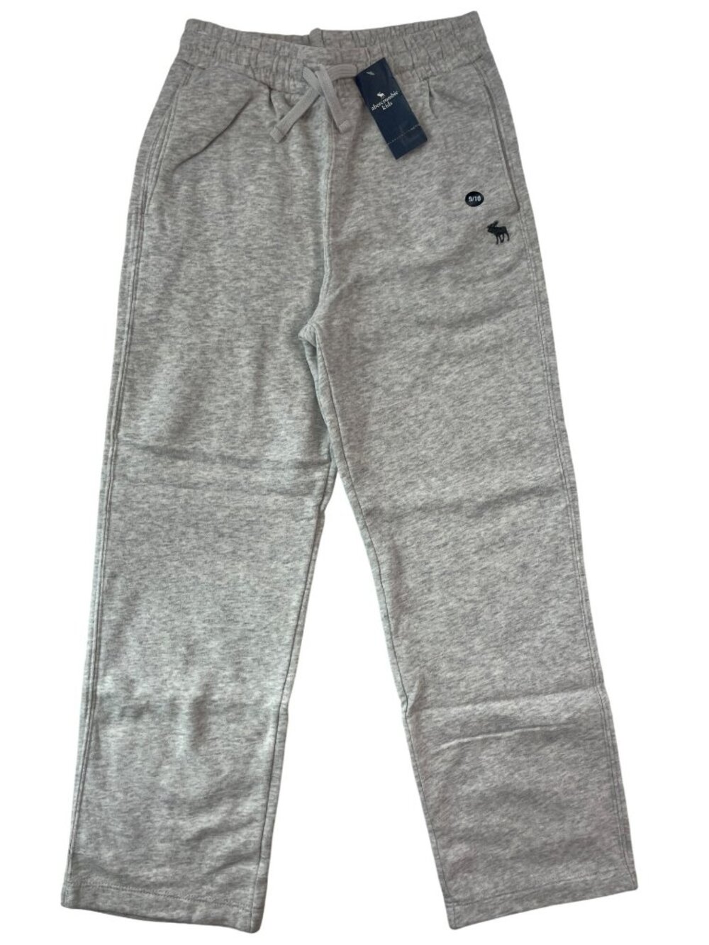 Abercrombie Kids A&F Essentials Grey Fleece Joggers Size 9/10 MSRP$40 NWT - Picture 1 of 7